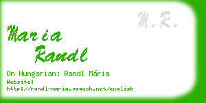 maria randl business card